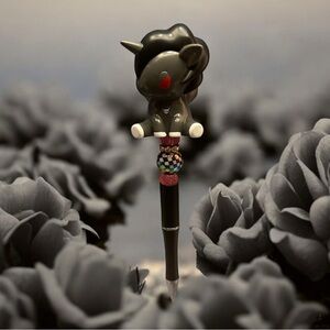 Black Unicorn Pen with Beaded Detail